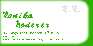 monika moderer business card